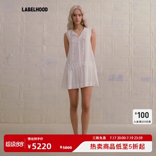 【MARCHEN】蕾虎春夏流行女装连衣裙无袖法式优雅短款裙子
