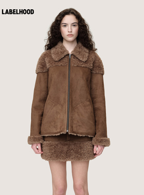 【WMWM】蕾虎麂皮毛绒双面外套美拉德舒适2025秋冬新款女装上衣