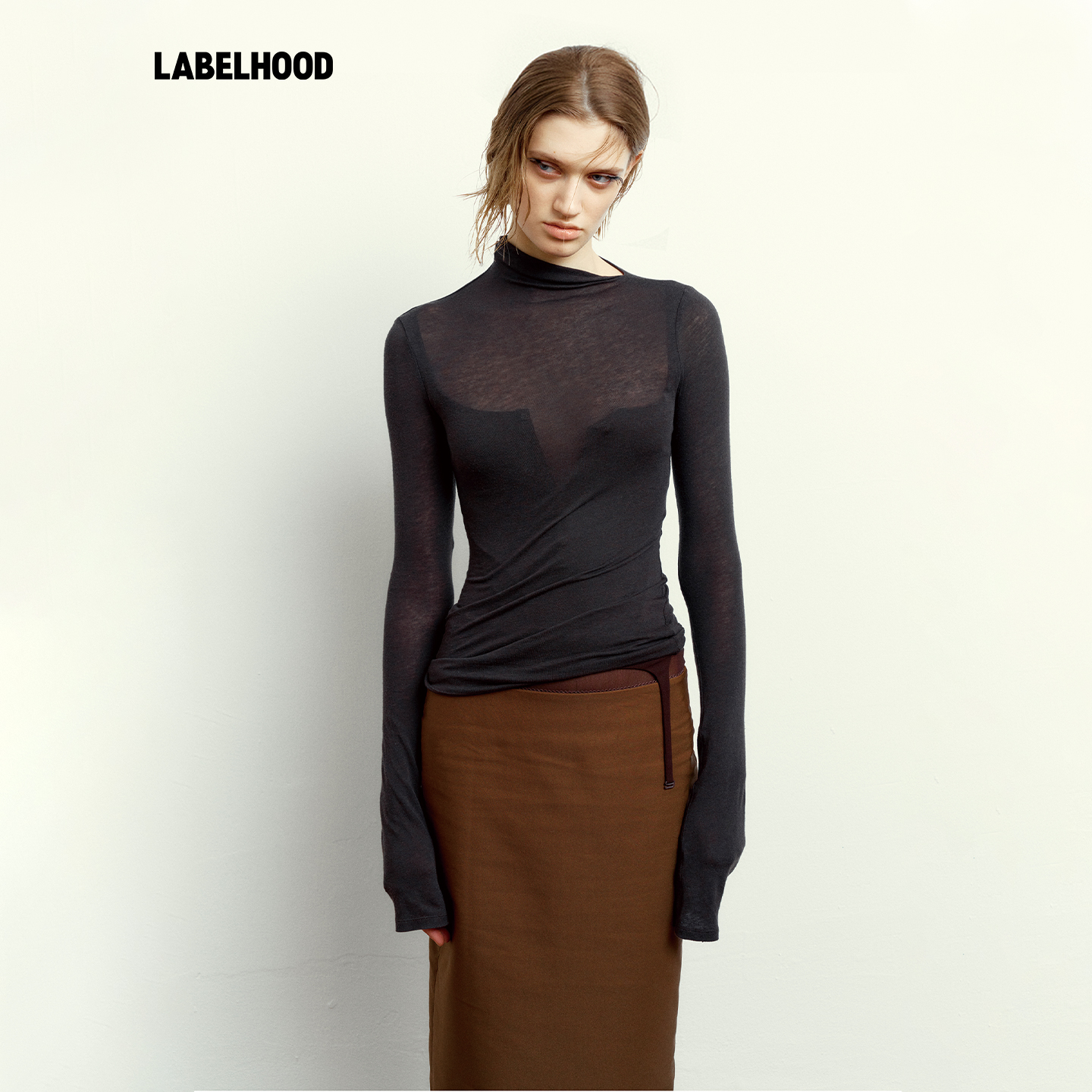 UnMorceau细节丝绵混纺T恤