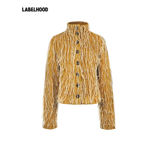 女装 蕾虎休闲通勤长毛浮线外套2026早春新款 KNITS 上衣 NAN