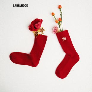 【LABELHOOD】蕾虎RED TO GO 百搭秋冬时尚流行袜子配饰保暖袜女