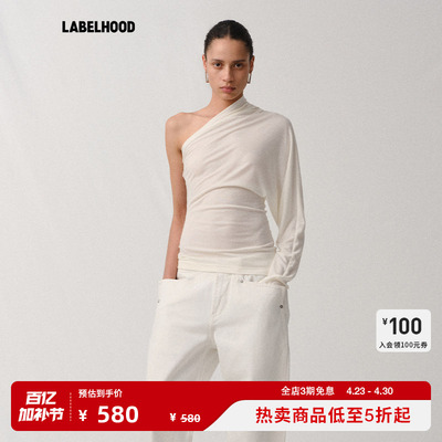 LiegeeOBLIQUE斜肩连袖上衣T恤