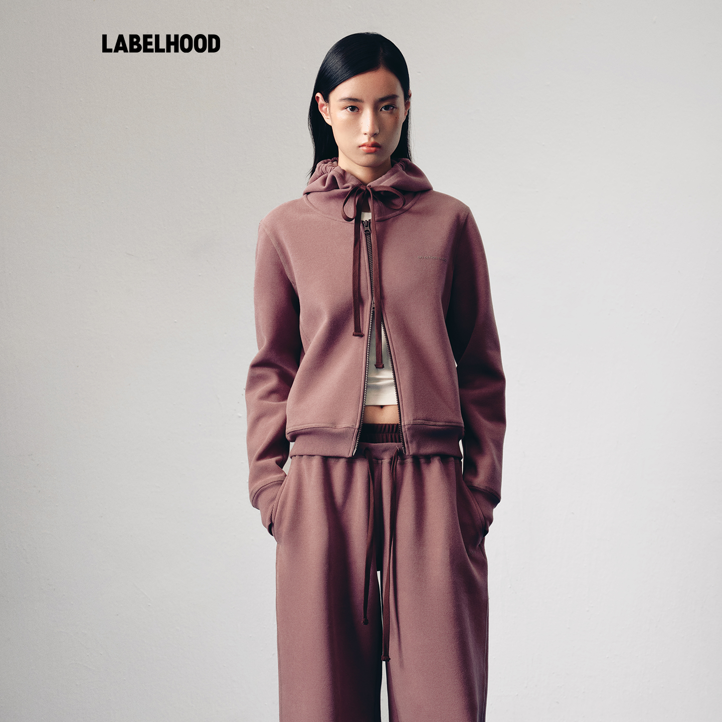 AAADxLABELHOOD连帽拉链卫衣