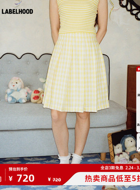 【papi lav】蕾虎休闲轻松简约NINI百褶裙秋冬流行女装裙子