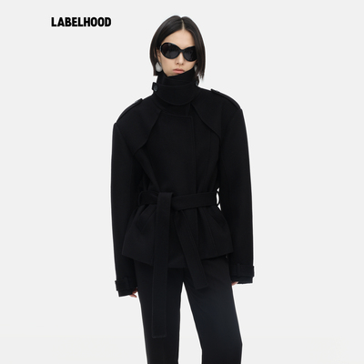 YIRANTIAN羊毛廓形CIPHER短风衣