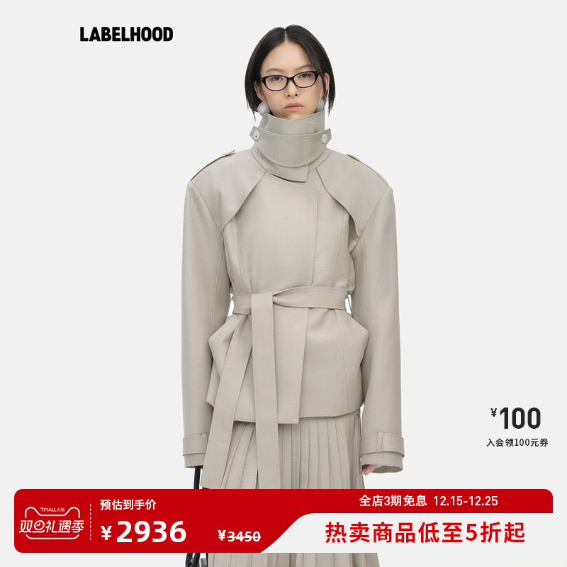 YIRANTIAN廓形CIPHER短风衣