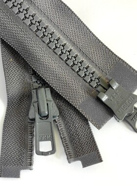 58cm大羽绒服拉链双头8号树脂拉锁YKK拉链棉衣酒红色藏青军绿色