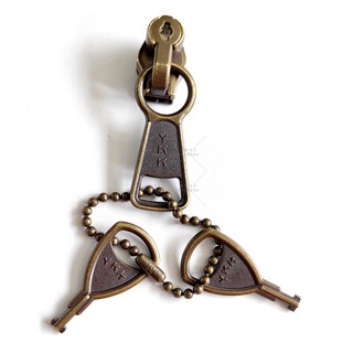 5号尼龙YKK拉链头带钥匙锁拉头防盗拉锁头背包行李箱托运防盗拉锁