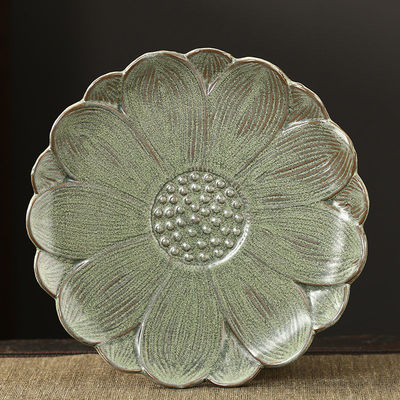 水培苔藓球菖蒲巴西木花盆陶瓷家用盆景盆底座盆栽盆子花盆托盘圆