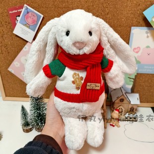 适用于jellycat31厘米邦尼兔衣服medium圣诞毛衣围巾着替