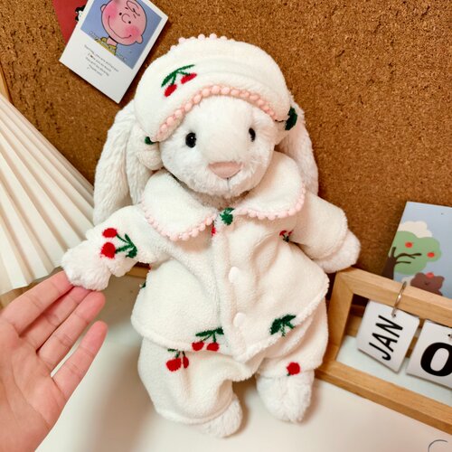 适用于jellycat23/31cm中号邦尼兔衣服巴塞罗熊塔妮兔睡衣眼罩