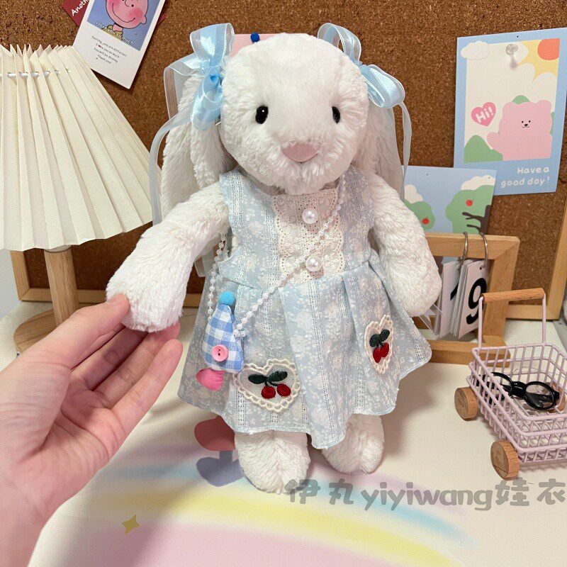 适用于jellycat大中小号邦尼兔衣服18/31/36cm兔子连衣裙发卡配饰
