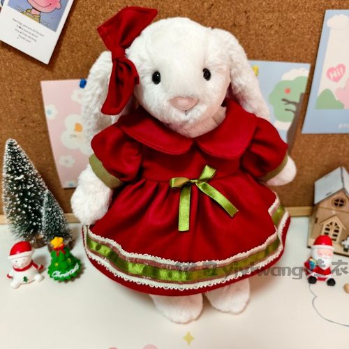 适用于jellycat31厘米邦尼兔衣服medium圣诞裙子背带裤礼裙着替