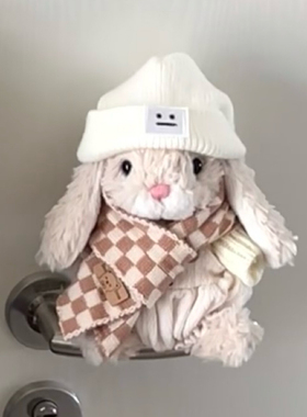 jellycat15cm甜美小兔毛衣yummy企鹅鸭子毛线帽子围巾可衣服着替