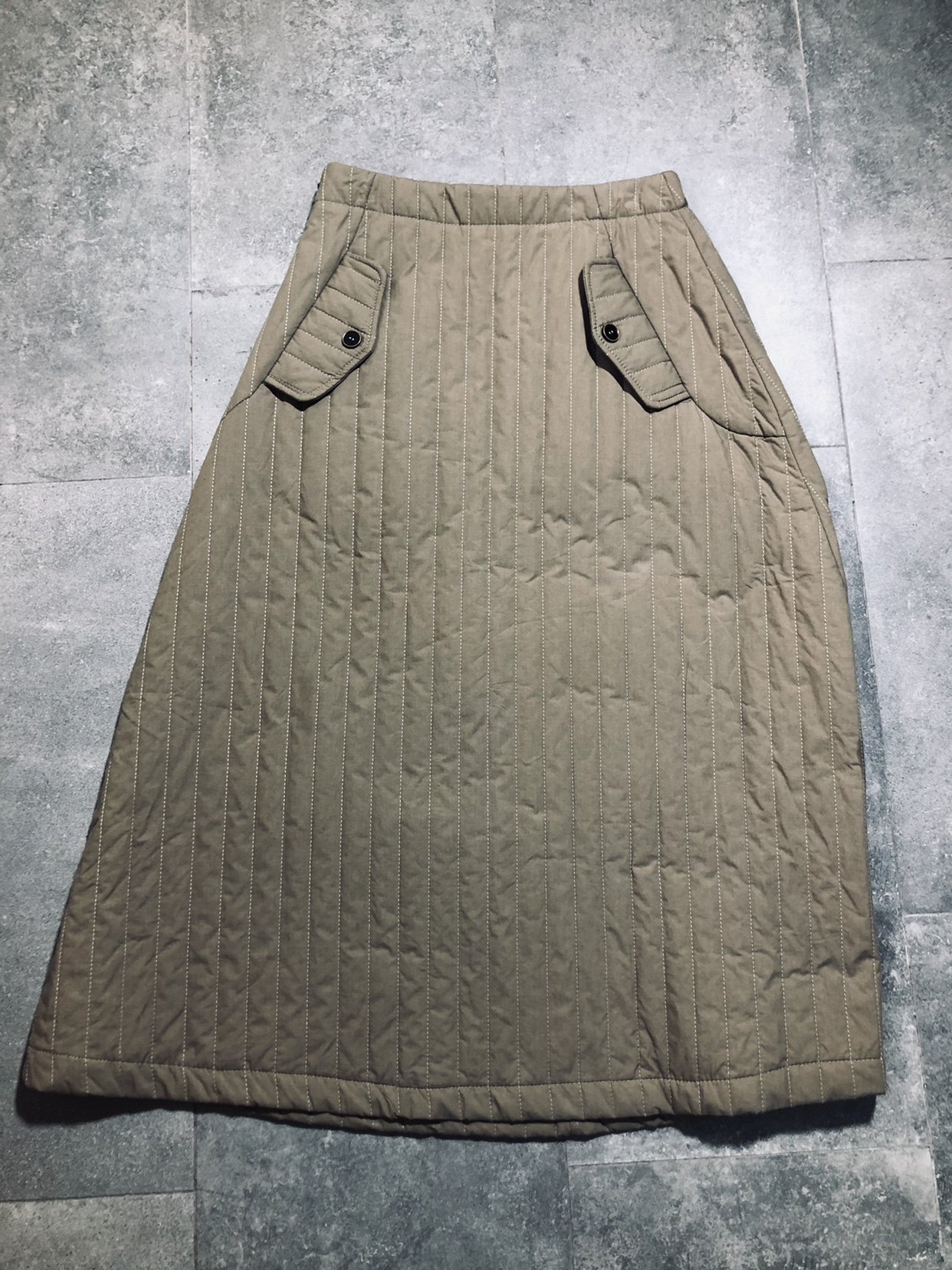 日系竖条纹夹棉裙（直接拍付/收货退运）