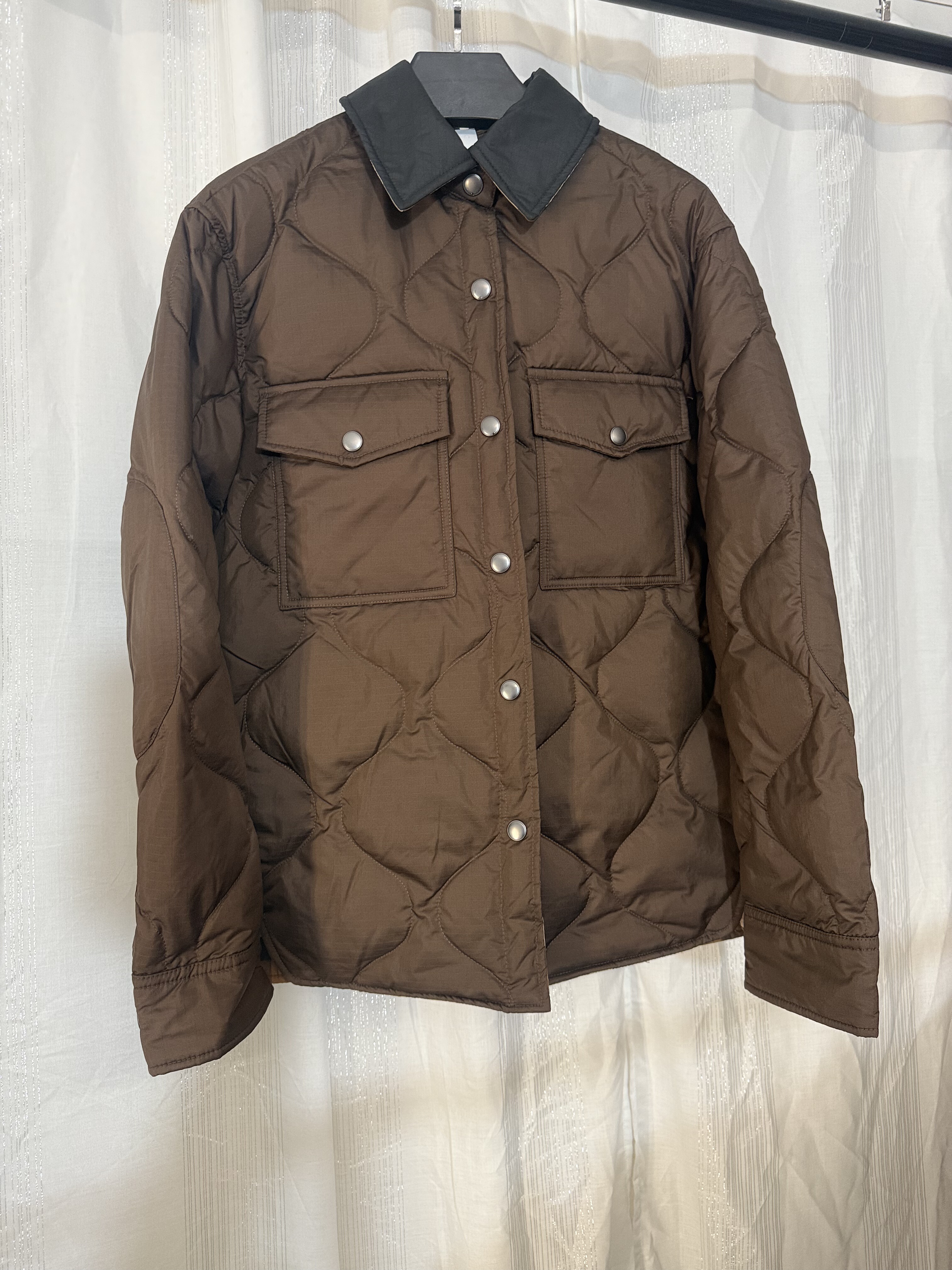 老钱双面可穿经典格子内里薄款鹅绒服 直接拍付收货退运