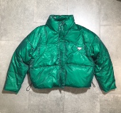 收货退运 不退换亏本清货专柜翠绿短款 羽绒服超美亮色 瑕疵