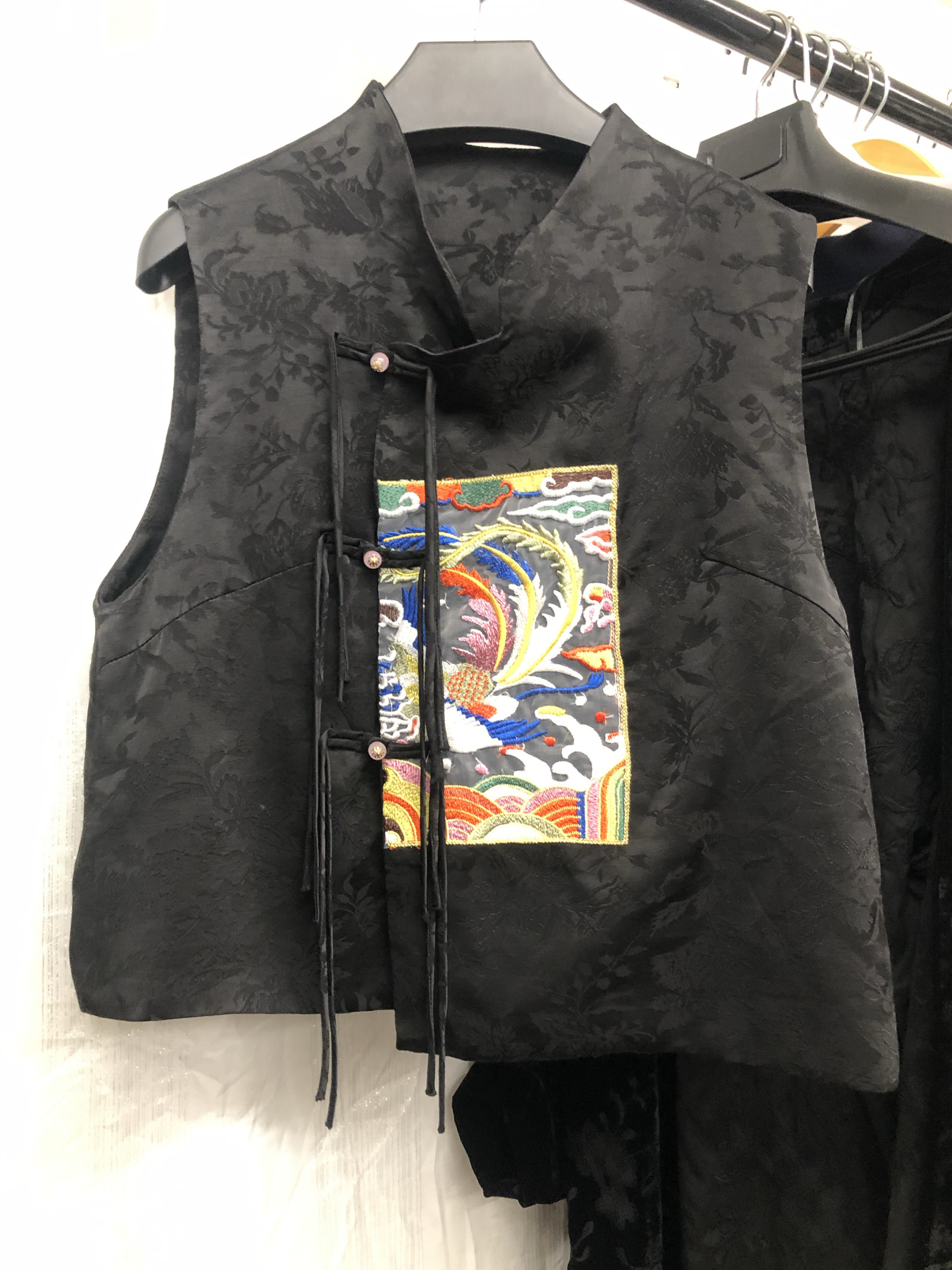 中式刺绣小立领百搭马甲背心（直接拍付/收货退运）