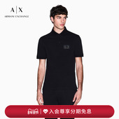 EXCHANGE 纯棉三粒扣翻领短袖 阿玛尼26春季 ARMANI 新款 男士 Polo衫