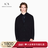 平驳领单排扣西装 ARMANI 外套官方 新款 男士 EXCHANGE 阿玛尼冬季