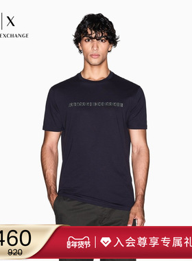 ARMANI EXCHANGE/阿玛尼秋冬新款男士纯棉圆领短袖正肩轻薄T恤