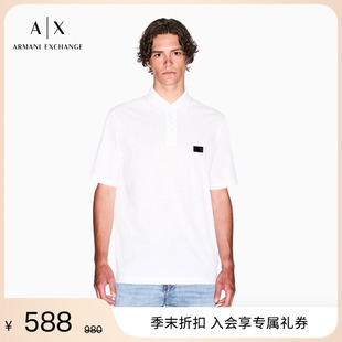 商务Polo衫 ARMANI 男丝光棉三粒扣翻领短袖 EXCHANGE 阿玛尼夏新款