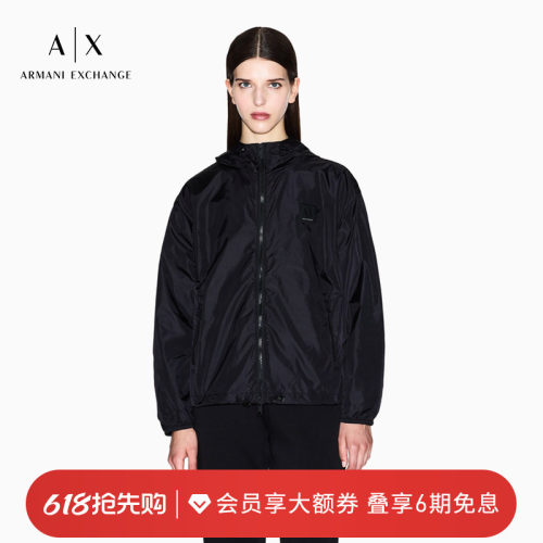 AX/阿玛尼女士连帽抽绳下摆夹克