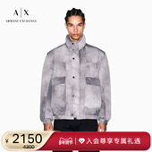 ARMANI 男立领廓型机能面包夹克棉服外套 新款 EXCHANGE 阿玛尼冬季