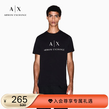 ARMANI EXCHANGE/阿玛尼秋冬男新年纯棉圆领短袖修身印花T恤内搭