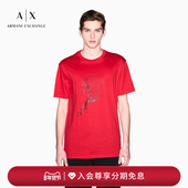 新款 马年限定男纯棉T恤 EXCHANGE 阿玛尼春季 新年礼物 ARMANI