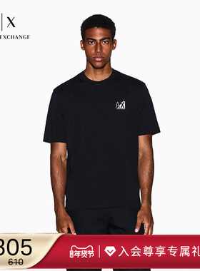 ARMANI EXCHANGE/阿玛尼秋冬新款男新年纯棉宽松圆领短袖T恤内搭