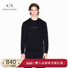 ARMANI EXCHANGE/阿玛尼冬季新款男新年套头宽松重磅运动圆领卫衣