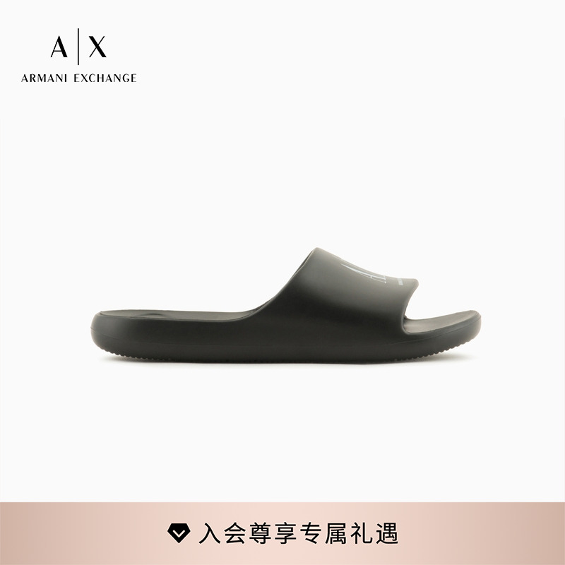 AX/阿玛尼男士单袢带平底拖鞋