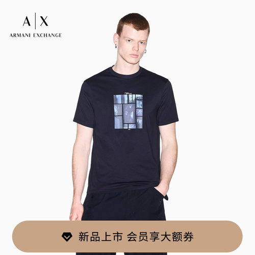 AX/阿玛尼男士纯棉圆领短袖T恤