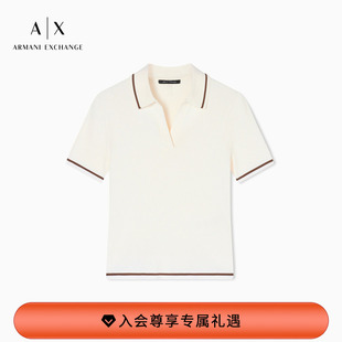 EXCHANGE 针织Polo衫 阿玛尼26年春季 女士翻领短袖 官方 新款 ARMANI