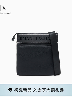 ARMANI EXCHANGE/阿玛尼春夏新款男士拉链扁平方形单肩斜挎邮差包