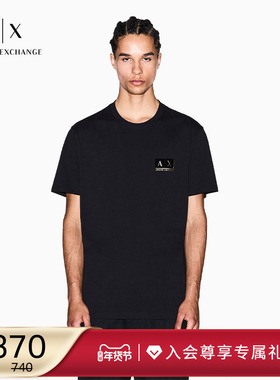 ARMANI EXCHANGE/阿玛尼秋冬新款男纯棉圆领短袖纯色T恤上衣内搭