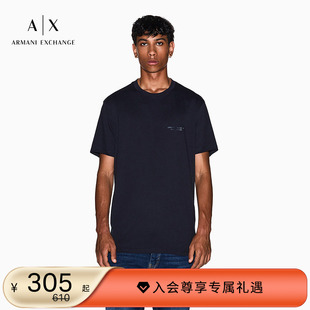 纯棉圆领短袖 ARMANI 男士 阿玛尼秋冬新款 薄T恤上衣内搭 EXCHANGE