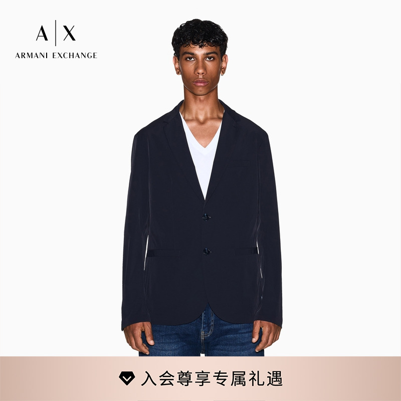 阿玛尼男士纯色休闲商务西装外套