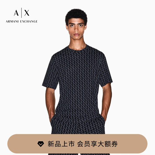 AX/阿玛尼男士纯棉圆领短袖T恤