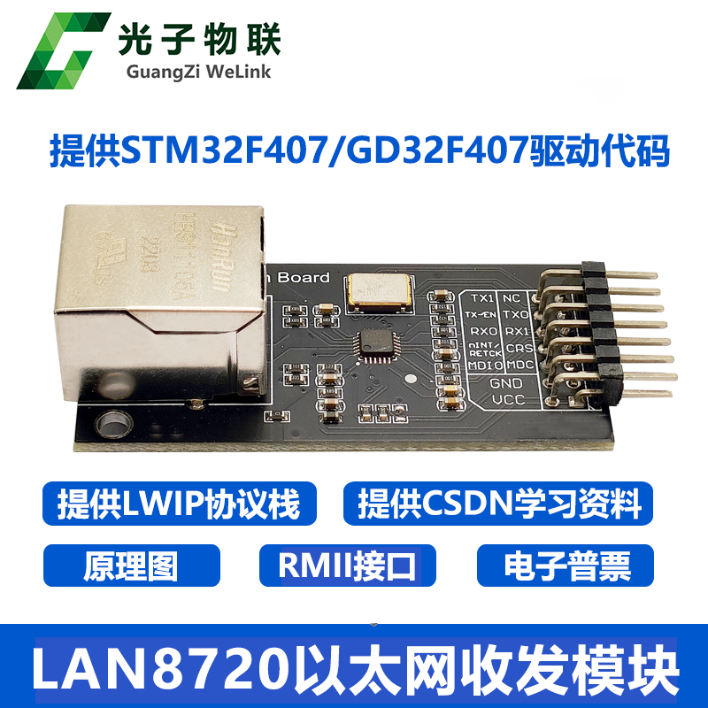 以太网收发RMII接口LWIP协议栈