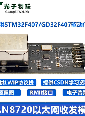 LAN8720模块 以太网收发 RMII接口 开发板 网络模块 SUNLEPHANT