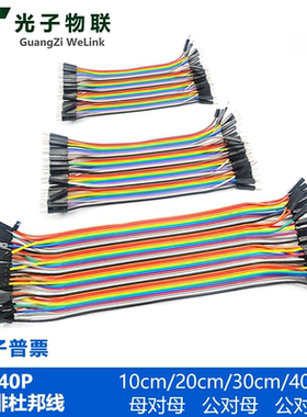 40P彩排杜邦线 10/21/30/40CM 母对母 公对母 公对公 12股铜丝