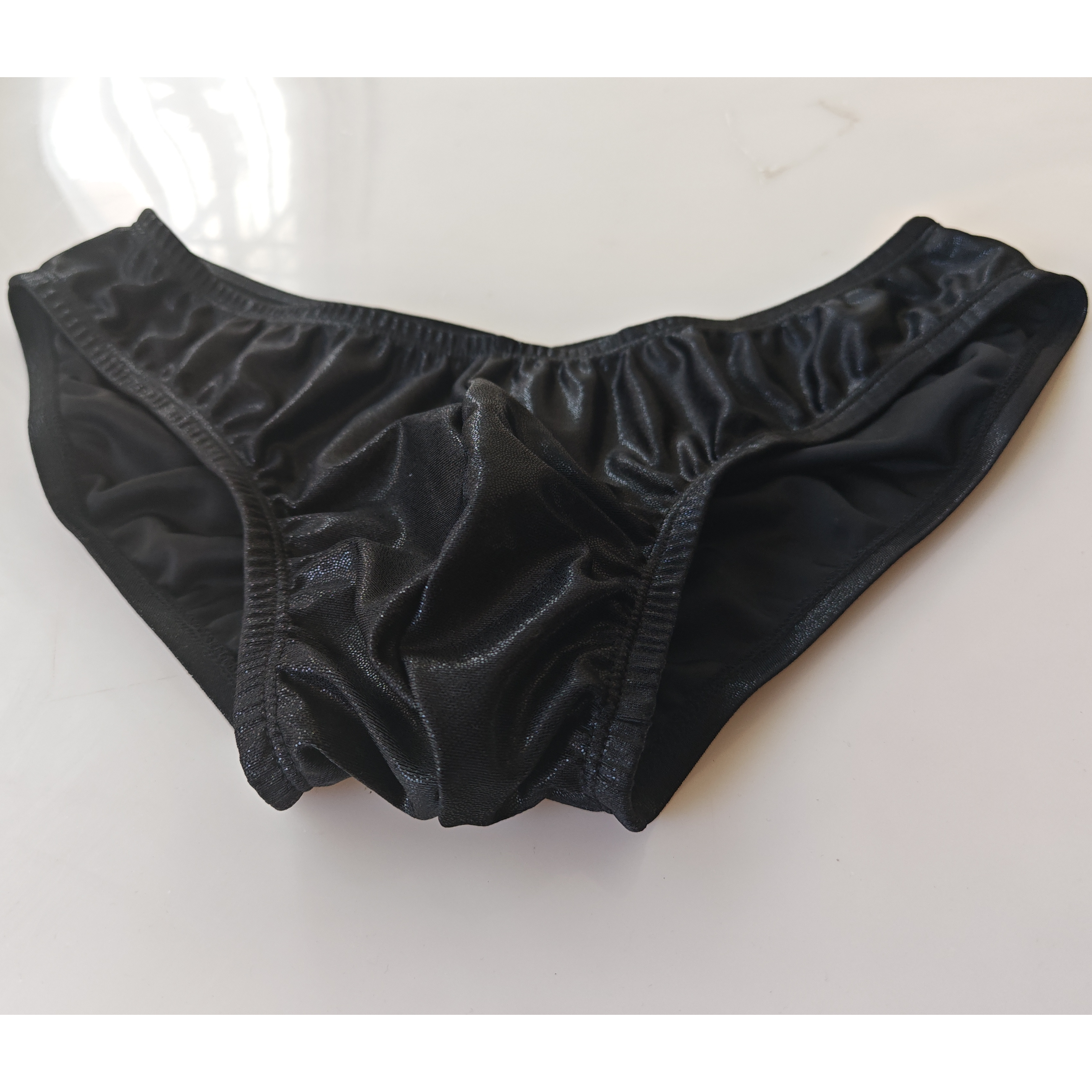 新规则传统健美比赛裤两边5CM公分厘米三角裤窄边闪亮面