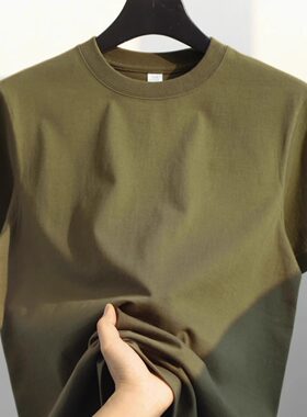 外贸原单正品尾货清仓~纯色基础款宽松百搭内搭短袖T恤打底衫纯棉