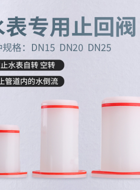 6分止逆阀单向阀4分水表塑料止回阀家用机械式阀防空转防倒流