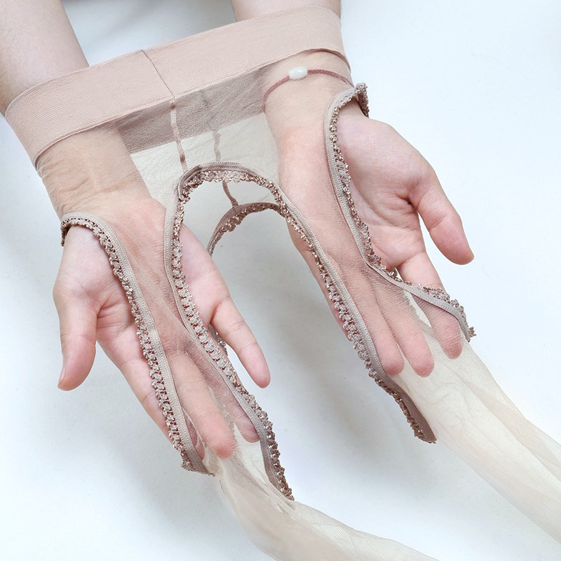 极薄15D免脱开裆丝袜脚尖透明四面雕空超薄性感镂空连裤