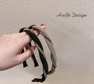 高级感发箍女夏季韩版带钻麻花压发头箍洗脸网红防滑百搭发卡头饰