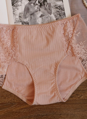 大码高腰纯棉生理裤女士月经期防漏胖mm安全裤大姨妈例假卫生裤透