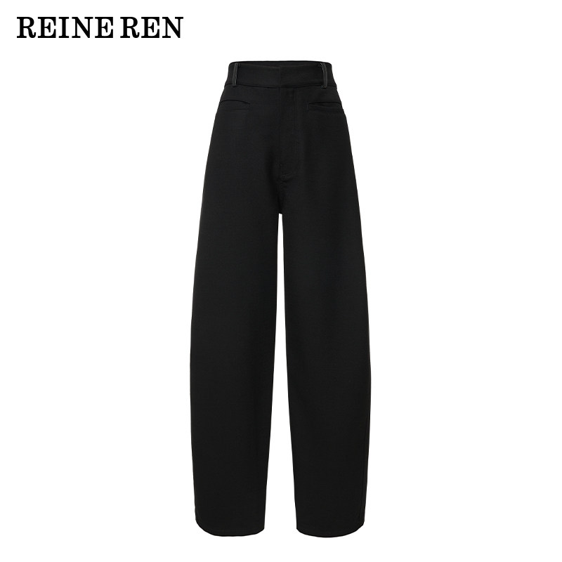 REINEREN任茜设计师款2026春季新款重磅羊毛弯刀长裤,女装/女士精品,休闲裤,淘宝优惠券,粉丝福利购,淘宝优惠卷